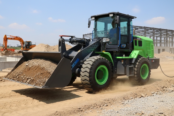 ¿Cuál es el costo del cargador frontal eléctrico para la construcción?